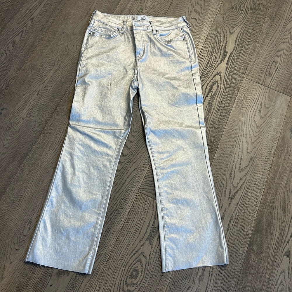 RFM metallic silver jeans